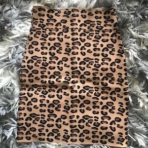 BCBG Leopard Bandage Skirt